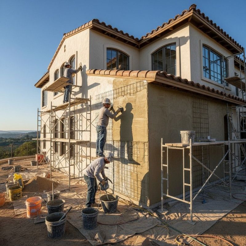 Commercial Stucco Installation detail